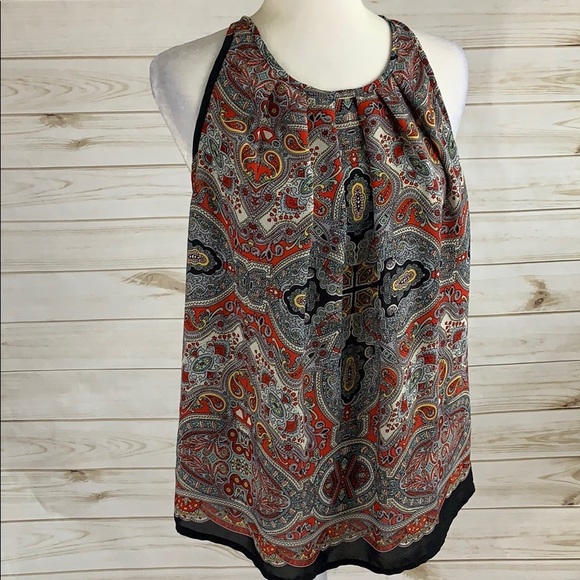 Super cute Cynthia Rowley Halter style top - Sz L - Picture 1 of 7